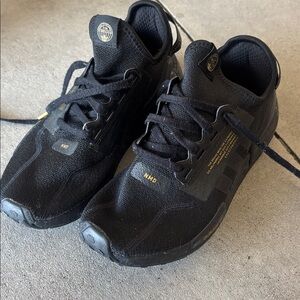 Adidas Black NMD Sneakers with Gold Details